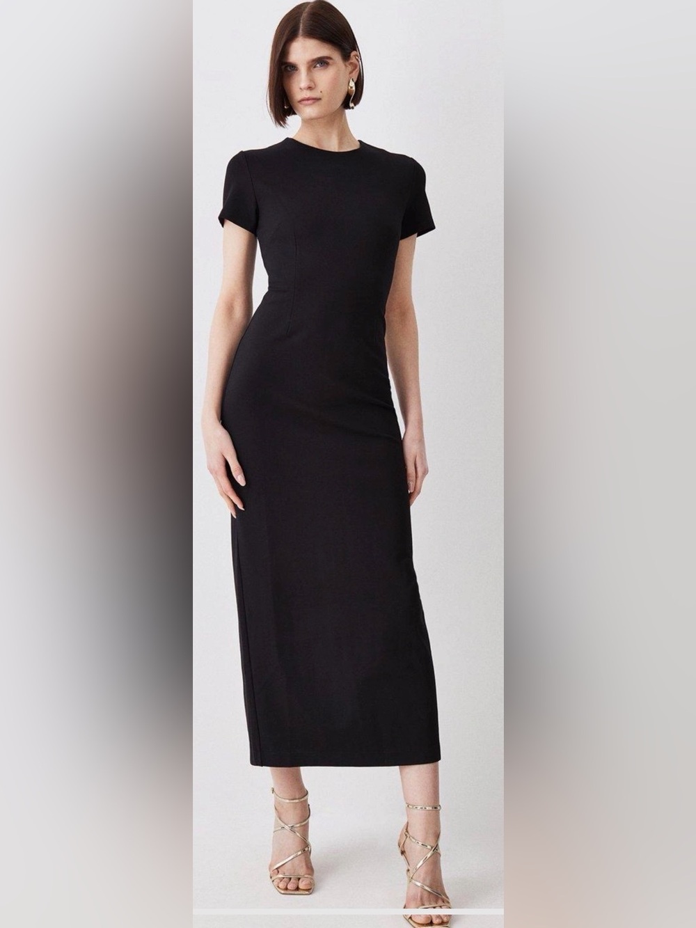Karen Millen Black Sleeveless Maxi Gown